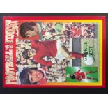George Best Jim Hossack Football Postcard: Footballs Finest George Best Green Foil. Number 2 of only