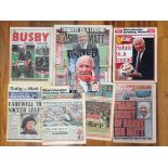 Sir Matt Busby Newspapers + Magazines: All relating to the legendary Manchester United manager. (8)