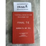 Manchester United 1963 FA Cup Final Team Itinerary: Players hardback red small booklet issued to the