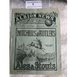 30/31 West Brom v Tottenham Football Programme: Very good condition league match dated 22 11 1930