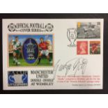 George Best Signed Manchester United FDC: Dawn covers produced with George Best stamp. Signed by