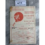 36/37 Sheffield United v West Ham Football Programme: League match dated 14 9 1936. Couple of ex