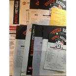 Manchester United Football Team Sheets: Official colour reserve youth etc team sheets mainly from