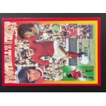 George Best Jim Hossack Football Postcard: Footballs Finest George Best Blue Foil. Number 2 of