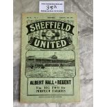 31/32 Sheffield United v West Brom Football Programme: Very good condition with no team changes.