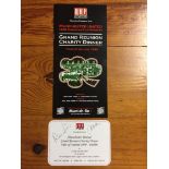 1968 Manchester United Team Signed Ticket: 1999 reunion menu in Ireland. Ticket for event is