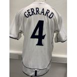 Steve Gerrard England 2006 Match Issued World Cup Football Shirt: Short sleeve white with Gerrard
