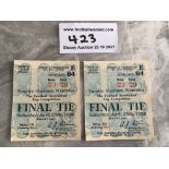 1936 FA Cup Final Football Tickets: A pair of excellent condition tickets for the Arsenal v