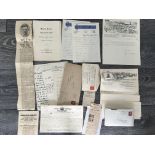 Sid Gibson Football Letters + Obituary Items: Letters from many people to him about his health or to