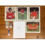 Typhoo Tea George Best Football Cards: 3 different large colour cards of George Best and the