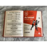 63/64 Arsenal Bound Volume Of Football Programmes: 1st team programmes in excellent condition with