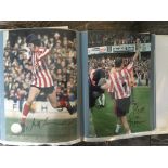 Signed Football Photos: Majority 12 x 8 inch of legends in club kit. Includes Harris Chelsea,