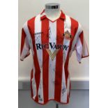 Sunderland 2004/2005 Signed Football Shirt: Promoted as Champions of the Championship. Signed by