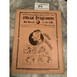 1938/39 Tottenham v West Brom Football Programme: Good condition 4 page league match with no team