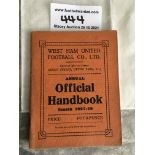 1927/28 West Ham Football Handbook: Very good unwritten handbook the best condition one we have