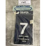 1974 Scotland World Cup Jimmy Johnstone Sock Tags: Both sock tags still in original packaging for