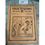 1928/29 Tottenham v West Brom Football Programme: Good condition 4 page league match with no team