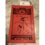 1937 FA Cup Semi Final Football Programme: West Brom v Preston at Arsenal in excellent condition