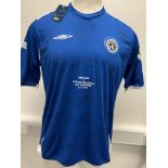 2006 Soccer Aid Fully Rest of the World Football Shirt: Blue unused with tags short sleeve XL Rest