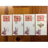 George Best First Day Covers: Royal Mail European Championship 1996. George Best stamp on each
