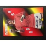 2003 George Best Jim Hossack Trade Card: Flashback 1968 George Best Blue Foil Number 6 of only 6