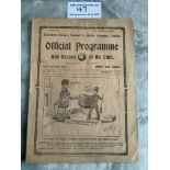 1914/1915 Tottenham v West Brom Football Programme: Good condition 8 page league match with no