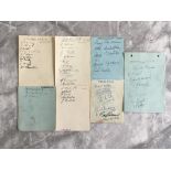 30s + 40s Football Team Autograph Pages: Includes Charlton 1934/35 x 11 and 1935/36 x 9, 1948