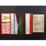 68/69 Manchester United v Liverpool Programme + Ticket: Programme and unused ticket dated 14 12