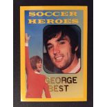 George Best Jim Hossack Trade Card: Soccer Heroes George Best. Yellow border number 2 of only 12