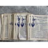 1950s Tottenham Home Football Programmes: 50/51 Huddersfield, 4 x 51/52, 1 x 52/53, 2 x 53/54,1 x