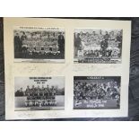 Chelsea Signed Football Display: 4 pictures of historic Chelsea teams including 1905/06 54/55 70/