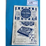 1935 FA Cup Semi Final Football Programme: West Brom v Bolton Wanderers played at Leeds United.