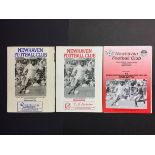 George Best New Haven FC Centenary Match Programmes: Three different programmes from 1988 1990 and