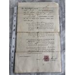 1921/1922 Sid Gibson Kettering Football Contract: From 100 years ago and possibly Ketterings