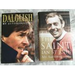 Dalglish + St John Signed Liverpool Football Books: Autobiographies in excellent condition hand