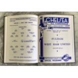 Chelsea Pre-War Bound Football Programmes: A hardback Chelsea chronicle book for each season from