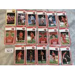 Liverpool 86/87 Set Of Crown Paint Football Cards: Hard to obtain set of 17 with all but 2 having