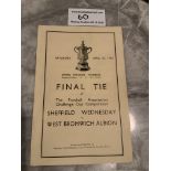 1935 VIP FA Cup Final Football Programme: 8 page Royal Box version has no price or adverts.