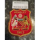 1963 Manchester United FA Cup Final Shirt Cloth Badge: Removed from a match worn shirt for the win v