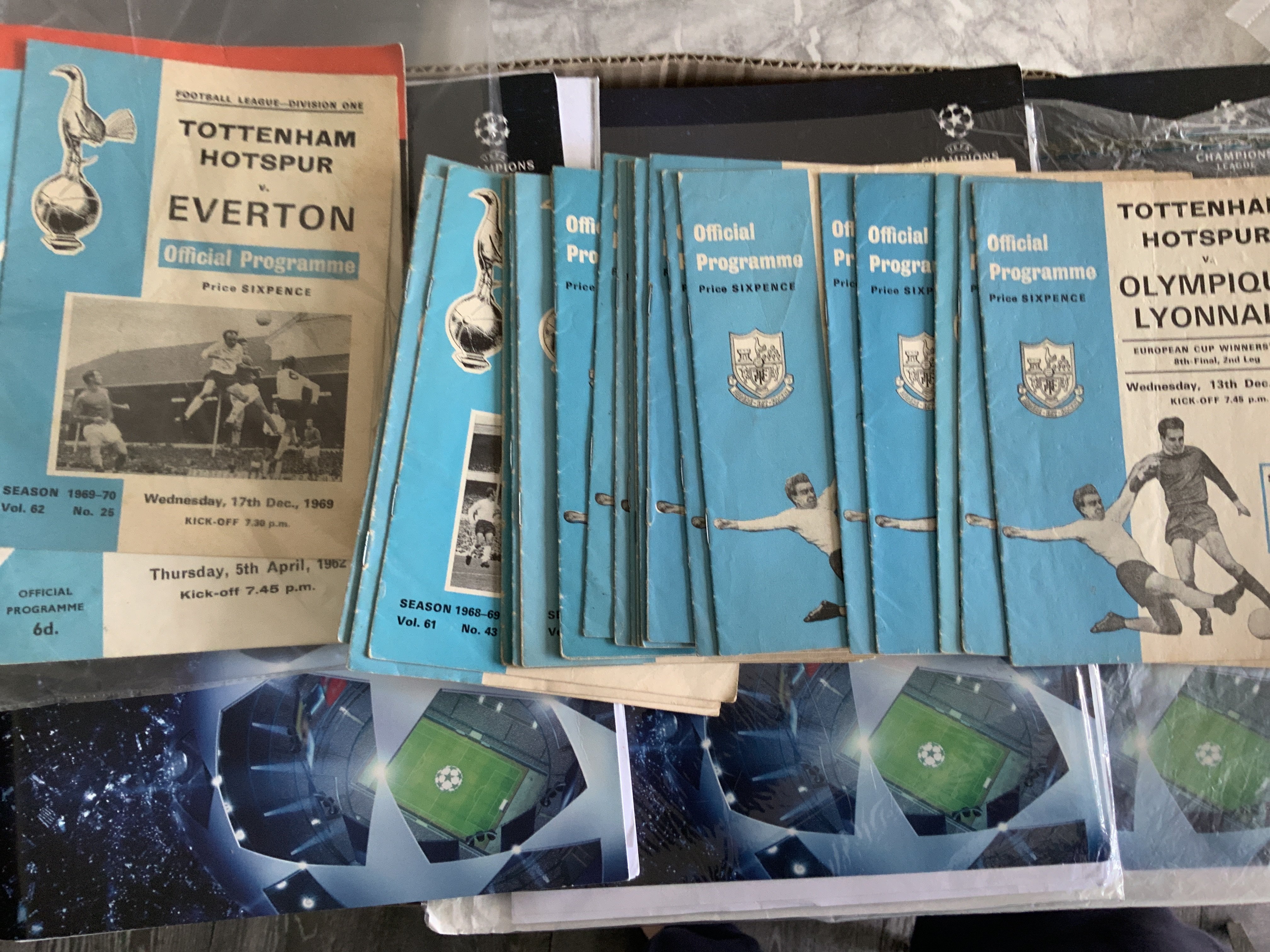 Tottenham Football Programmes + Memorabilia: Includes Brian Woolnoughs press packs for 3 european - Image 2 of 2