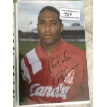 Signed Football Photos: Mainly 12 x 8 inch all undedicated with names such as John Barnes Ron Harris