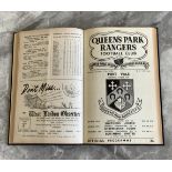 60/61 QPR Bound Volume Of Football Programmes: 1st team in excellent condition with covers to