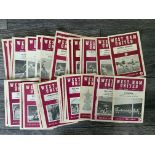 1960s West Ham Home Football Programmes: From 1960 to 1965 with many having small faults like number