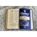 58/59 Chelsea Bound Volume Of Football Programmes: 1st team, reserves, and youth, all with covers.