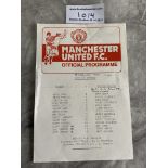 81/82 Manchester United v Sydney Olympic Football Programme: Incredibly rare friendly single sheet