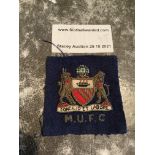 Manchester United 1960s Small Cloth Blazer Badge: Removed from blazer worn between 1960 and 1965.