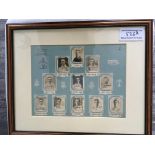 Tottenham 1921 Signed Set Of Football Cards: Set of 11 Pinnace cards set out in Pinnace display with