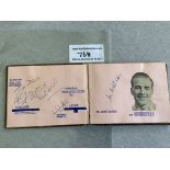 1950s Football Autograph Book: Variety of players with most identified with players name written