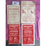 Morecombe Home Football Programmes: 51/52 Rochdale Reserves, 57/58 Fleetwood, 71/72 Netherfield,