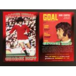 George Best Jim Hossack Football Postcard: Soccer Heroes. Online picture shows front and back of the